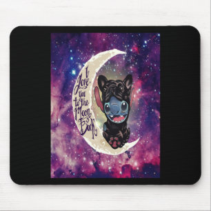 Hundegeschenk   Ich Liebe dich zum Mond und zurück Mousepad