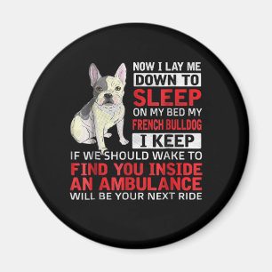 Hundegeschenk   Ich schlafe in meinem Bett, mein f Magnet