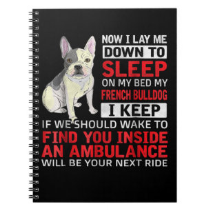 Hundegeschenk Ich schlafe in meinem Bett, mein f Notizblock