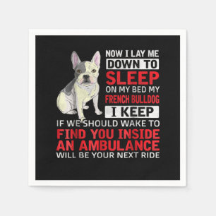 Hundegeschenk Ich schlafe in meinem Bett, mein f Serviette