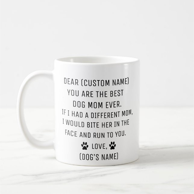 Hundegeschenk, Mama-Hund, Hundemutter-Tasse, Hunde Kaffeetasse (Links)