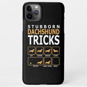 Hundegeschenk   Tricks für stubgeborene Dackeln iPhone 11Pro Max Hülle