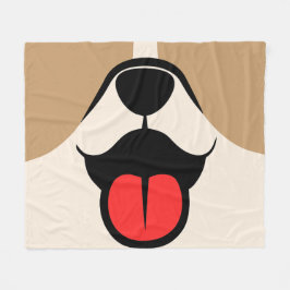 Hundegesicht Fleecedecke
