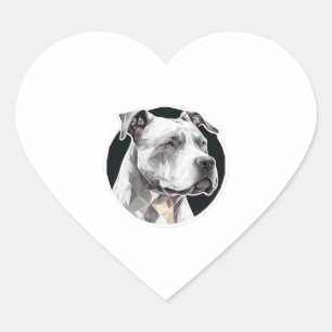 Hundegesicht Herz-Aufkleber