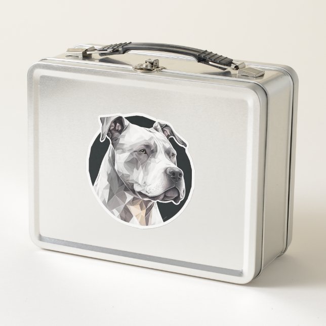 Hundegesicht Metall Brotdose (Vorderseite)