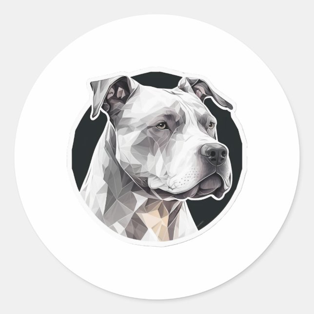 Hundegesicht Runder Aufkleber (Vorderseite)