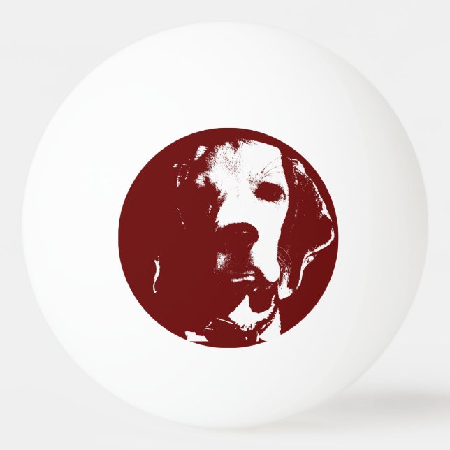 Hundegesicht Tischtennisball (Rückseite)