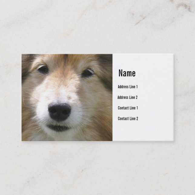 Hundegesichts-Visitenkarte Visitenkarte (Vorderseite)