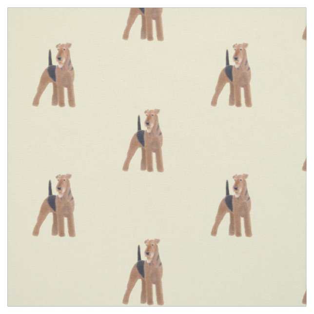 Hundegewebe Airedales Terrier Stoff (Muster)