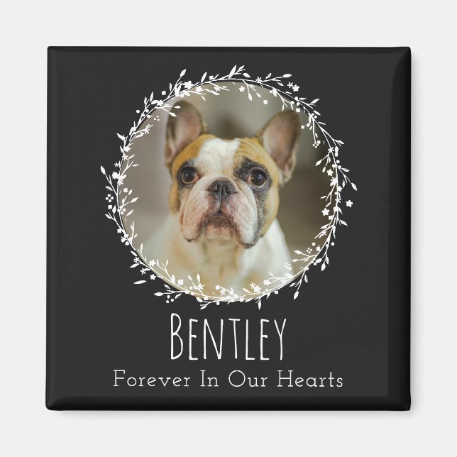 Hundegeweih-Verlust - Zwei-Foto-Kranz Magnet (Vorne)