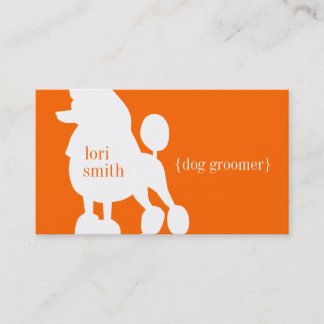 Hundegroomer-Visitenkarte - Pudel Visitenkarte