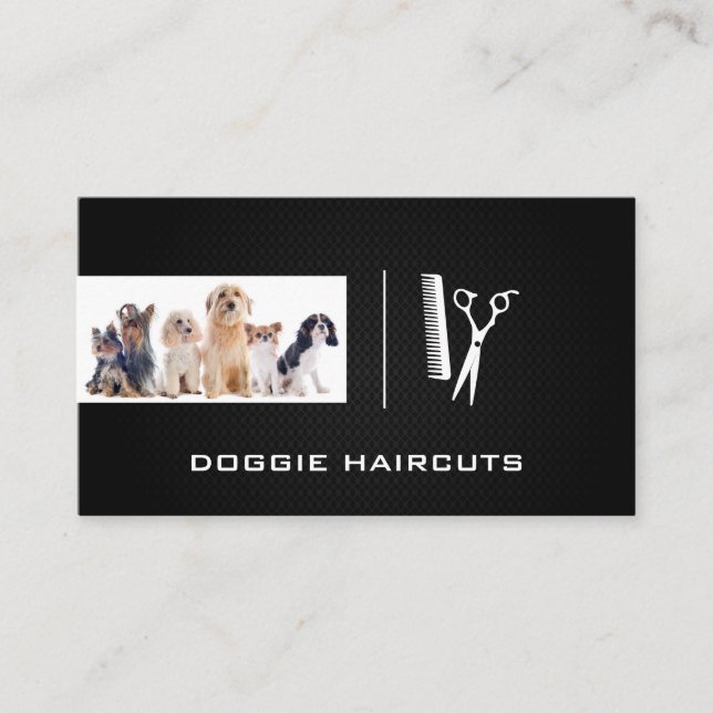 Hundegruppe | Schere und Kamm Visitenkarte (Vorderseite)
