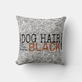 Hundehaar ist- das neue schwarze Wurfs-Kissen Kissen