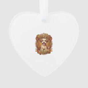 Hundehaar ist glänzendes flauschiges goldenes Band Ornament