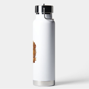 Hundehaar ist glänzendes flauschiges goldenes Band Trinkflasche