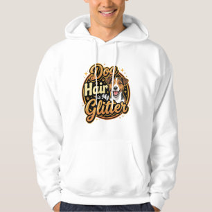 Hundehaar ist mein Glitter Hunde Liebhaber Hoodie