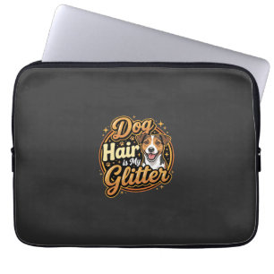 Hundehaar ist mein Glitter Hunde Liebhaber Laptopschutzhülle