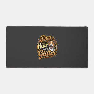 Hundehaar ist mein Glitter Hunde Liebhaber Schreibtischunterlage