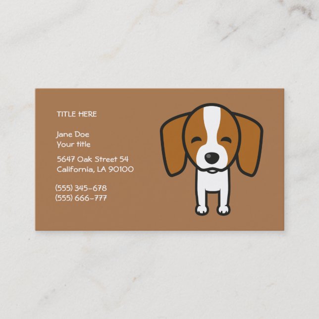 Hundehaustiersitter-Geschäfts-Karte personalisiert Visitenkarte (Vorderseite)
