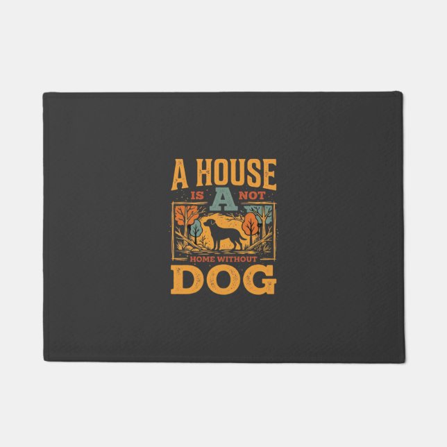 Hundeheim Vintage-Haus Fußmatte (Vorderseite)