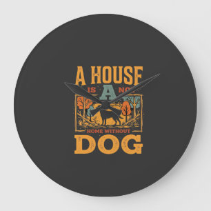 Hundeheim Vintage-Haus Große Wanduhr