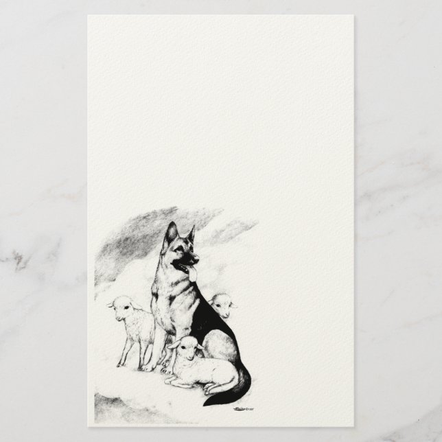 Hundehimmel, die Menge des Meisters Briefpapier (Vorderseite)