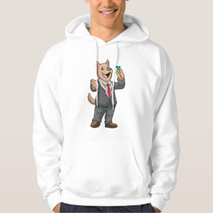 Hundehochzeit Bräutigam Ehering Hoodie