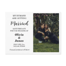 Hundehochzeitkarte Save the Date für Foto