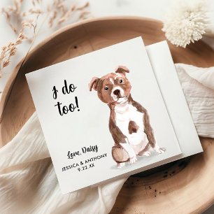 Hundehochzeits-Cocktailservietten Serviette