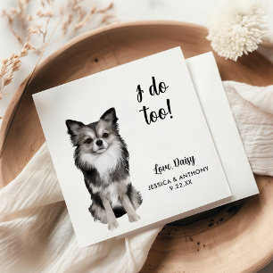 Hundehochzeits-Cocktailservietten Serviette