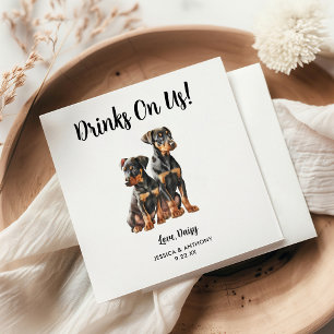 Hundehochzeits-Cocktailservietten Serviette