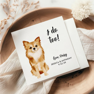 Hundehochzeits-Cocktailservietten Serviette