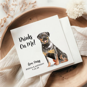 Hundehochzeits-Cocktailservietten Serviette