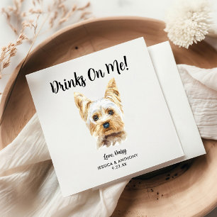 Hundehochzeits-Cocktailservietten Serviette