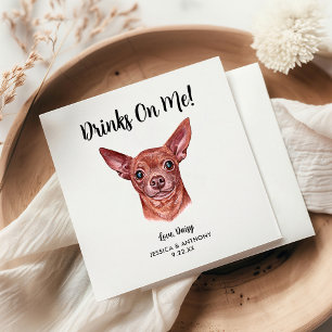 Hundehochzeits-Cocktailservietten Serviette
