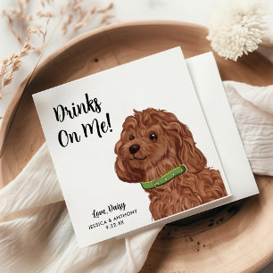 Hundehochzeits-Cocktailservietten Serviette