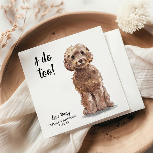 Hundehochzeits-Cocktailservietten Serviette