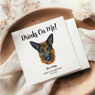 Hundehochzeits-Cocktailservietten Serviette