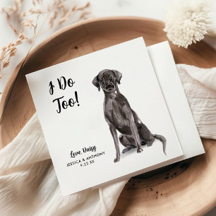 Hundehochzeits-Cocktailservietten Serviette