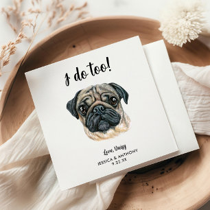 Hundehochzeits-Cocktailservietten Serviette