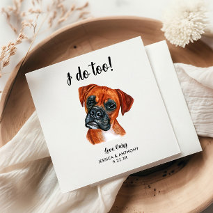 Hundehochzeits-Cocktailservietten Serviette