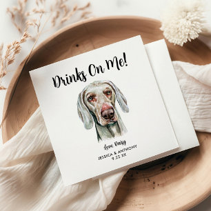 Hundehochzeits-Cocktailservietten Serviette