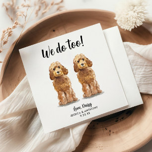 Hundehochzeits-Cocktailservietten Serviette