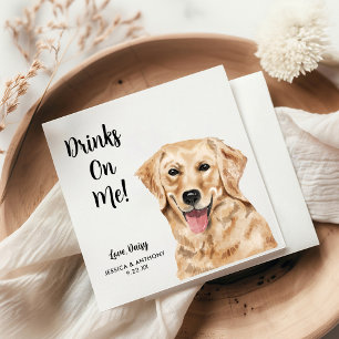 Hundehochzeits-Cocktailservietten Serviette