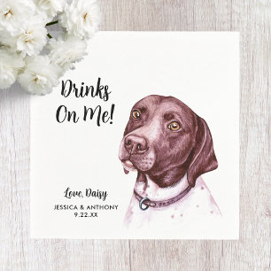 Hundehochzeits-Cocktailservietten Serviette