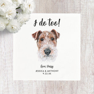 Hundehochzeits-Cocktailservietten Serviette