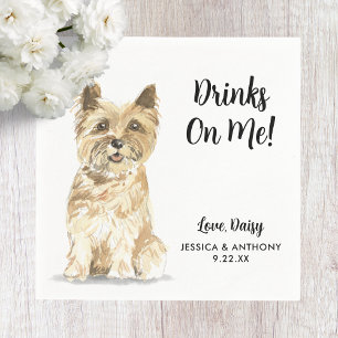 Hundehochzeits-Cocktailservietten Serviette