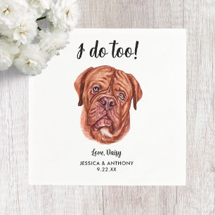 Hundehochzeits-Cocktailservietten Serviette