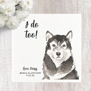 Hundehochzeits-Cocktailservietten Serviette
