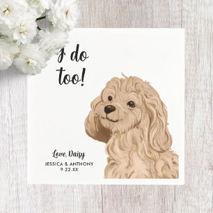 Hundehochzeits-Cocktailservietten Serviette
